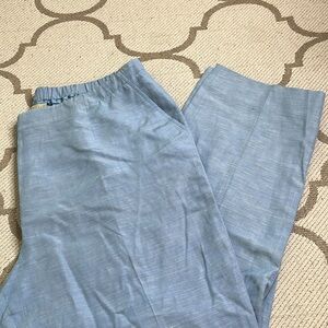 sigrid olsen sport silk linen blue pants, size 18W
